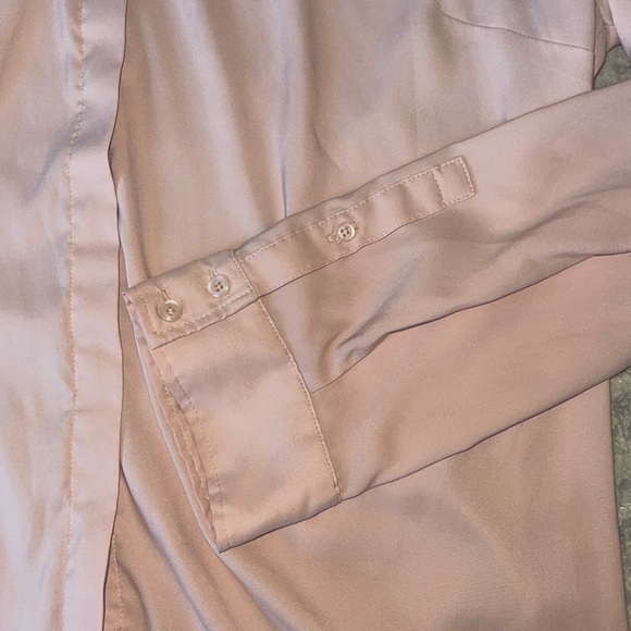 Express XL button down pink peach long sleeve office work shirt - Picture 4 of 5